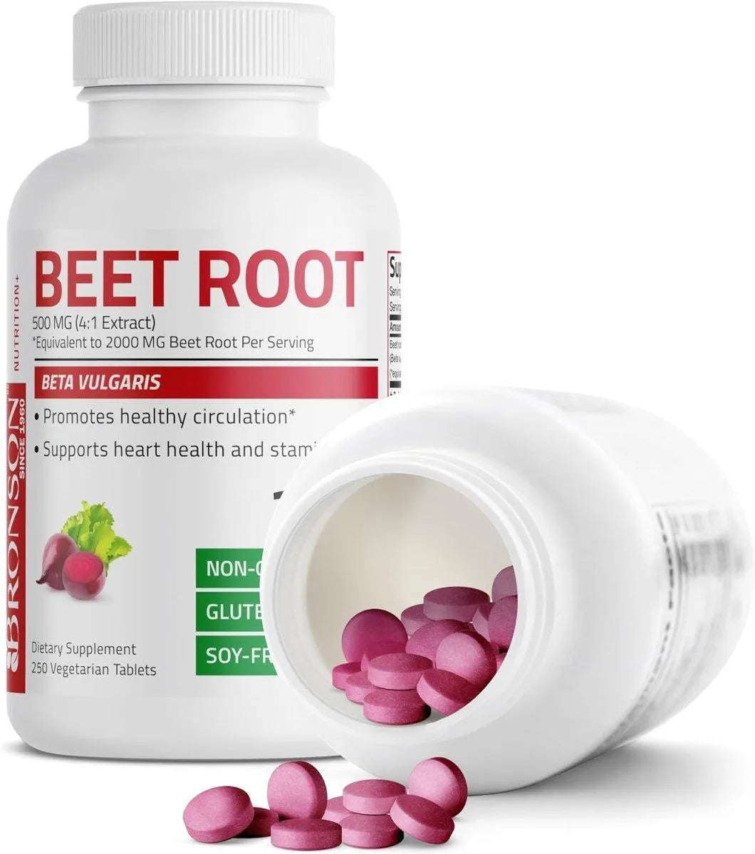 BRONSON - Bronson Beet Root Extra Strength 2000Mg. 250 Tabletas - The Red Vitamin MX - Suplementos Alimenticios - {{ shop.shopifyCountryName }}