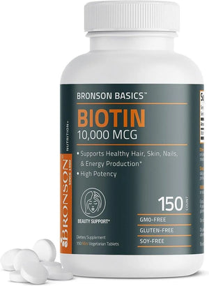 BRONSON - Bronson Biotin 10,000 MCG 150 Tabletas - The Red Vitamin MX - Suplementos Alimenticios - {{ shop.shopifyCountryName }}