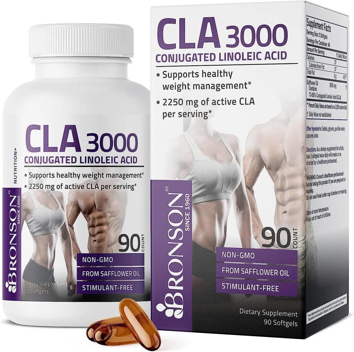 BRONSON - Bronson CLA 3000 Extra High Potency 2250Mg. 90 Capsulas Blandas - The Red Vitamin MX - Suplementos Alimenticios - {{ shop.shopifyCountryName }}