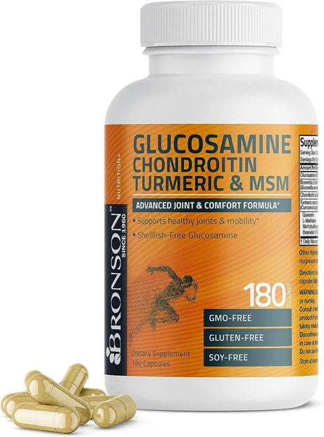 BRONSON - Bronson Glucosamine Chondroitin Turmeric & MSM 180 Capsulas - The Red Vitamin MX - Suplementos Alimenticios - {{ shop.shopifyCountryName }}