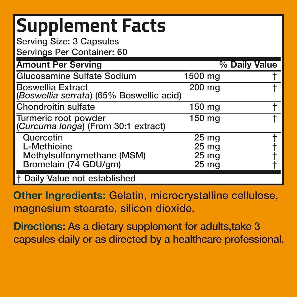 BRONSON - Bronson Glucosamine Chondroitin Turmeric & MSM 180 Capsulas - The Red Vitamin MX - Suplementos Alimenticios - {{ shop.shopifyCountryName }}