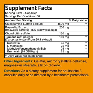 BRONSON - Bronson Glucosamine Chondroitin Turmeric & MSM 180 Capsulas - The Red Vitamin MX - Suplementos Alimenticios - {{ shop.shopifyCountryName }}