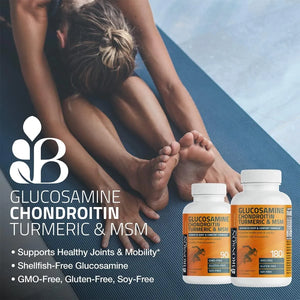 BRONSON - Bronson Glucosamine Chondroitin Turmeric & MSM 180 Capsulas - The Red Vitamin MX - Suplementos Alimenticios - {{ shop.shopifyCountryName }}