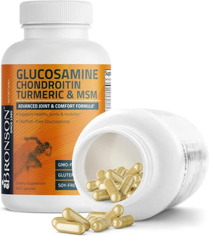 BRONSON - Bronson Glucosamine Chondroitin Turmeric & MSM 360 Capsulas - The Red Vitamin MX - Suplementos Alimenticios - {{ shop.shopifyCountryName }}