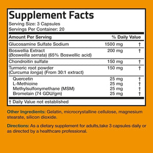 BRONSON - Bronson Glucosamine Chondroitin Turmeric & MSM 60 Capsulas - The Red Vitamin MX - Suplementos Alimenticios - {{ shop.shopifyCountryName }}