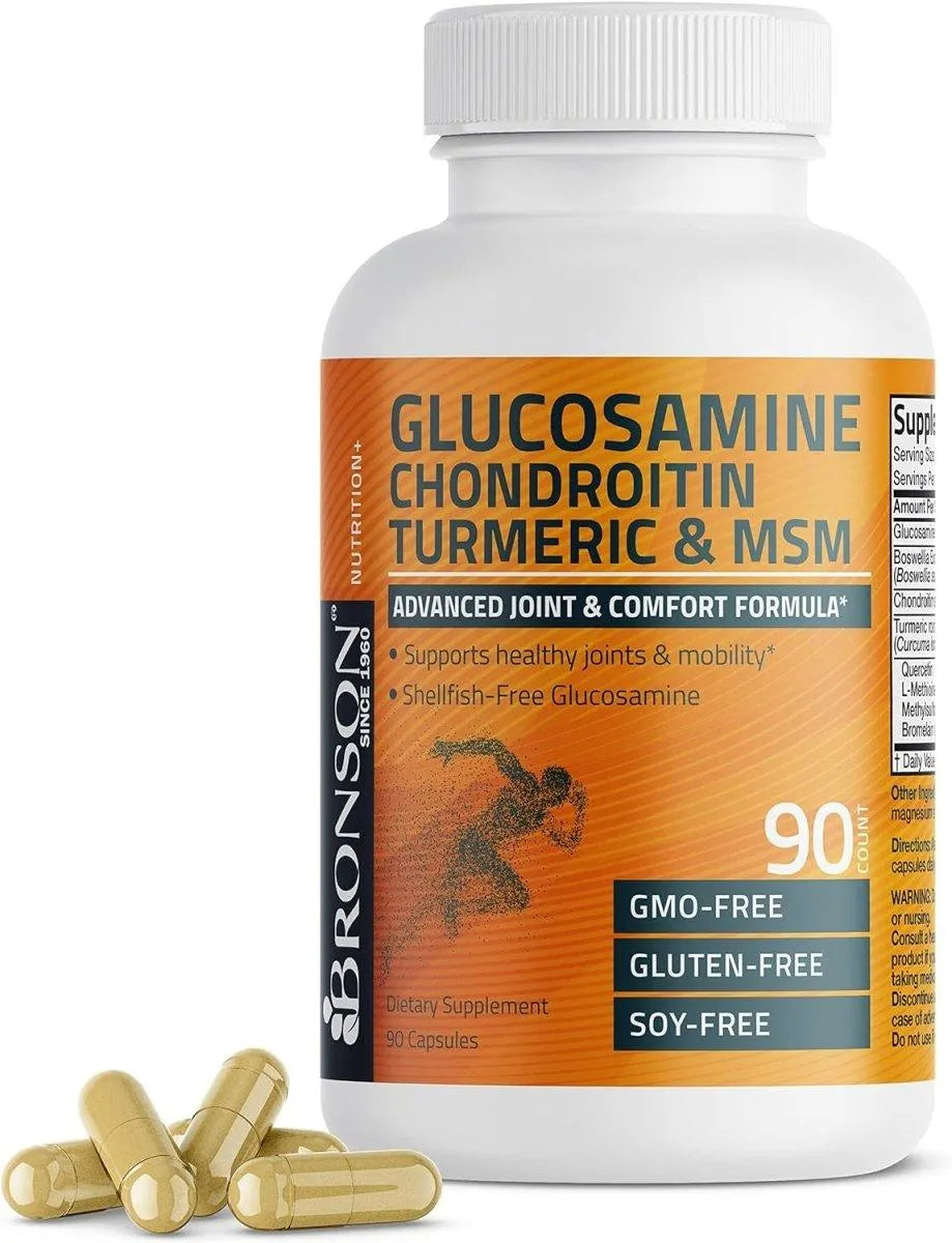 BRONSON - Bronson Glucosamine Chondroitin Turmeric & MSM 90 Capsulas - The Red Vitamin MX - Suplementos Alimenticios - {{ shop.shopifyCountryName }}