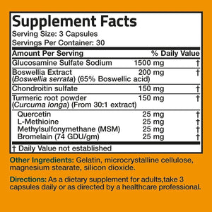 BRONSON - Bronson Glucosamine Chondroitin Turmeric & MSM 90 Capsulas - The Red Vitamin MX - Suplementos Alimenticios - {{ shop.shopifyCountryName }}