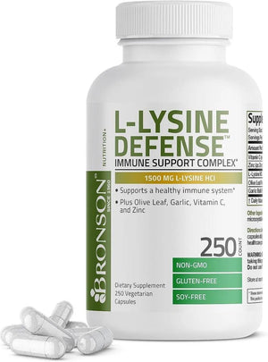 BRONSON - Bronson L-Lysine Defense Immune Support 1500Mg. 250 Capsulas - The Red Vitamin MX - Suplementos Alimenticios - {{ shop.shopifyCountryName }}