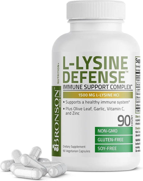 BRONSON - Bronson L-Lysine Defense Immune Support 1500Mg. 90 Capsulas - The Red Vitamin MX - Suplementos Alimenticios - {{ shop.shopifyCountryName }}