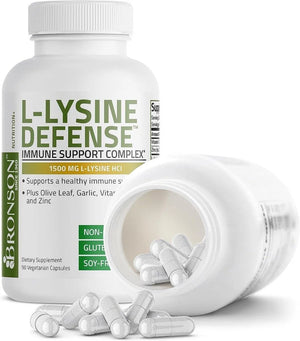 BRONSON - Bronson L-Lysine Defense Immune Support 1500Mg. 90 Capsulas - The Red Vitamin MX - Suplementos Alimenticios - {{ shop.shopifyCountryName }}