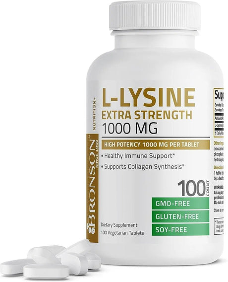 BRONSON - Bronson L-Lysine Extra Strength 1000Mg. 100 Tabletas - The Red Vitamin MX - Suplementos Alimenticios - {{ shop.shopifyCountryName }}