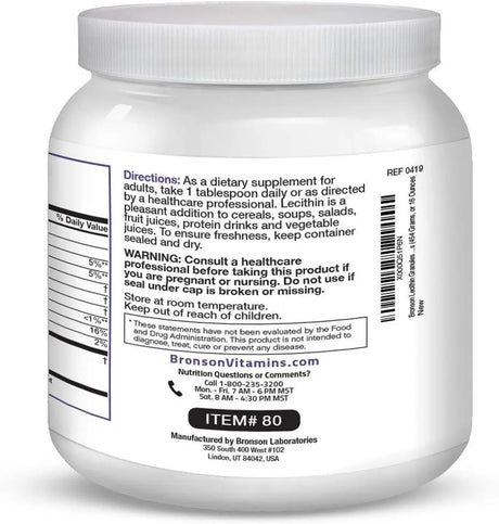 BRONSON - Bronson Lecithin Granules (Powder) 7500Mg. 454Gr. - The Red Vitamin MX - Suplementos Alimenticios - {{ shop.shopifyCountryName }}