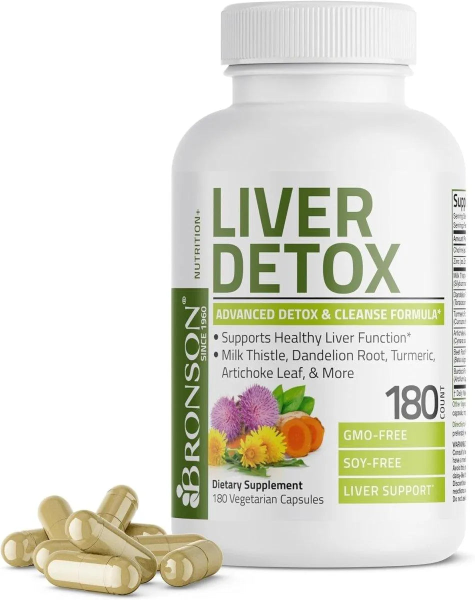 BRONSON - Bronson Liver Detox Advanced Detox & Cleansing Formula 180 Capsulas - The Red Vitamin MX - Suplementos Alimenticios - {{ shop.shopifyCountryName }}