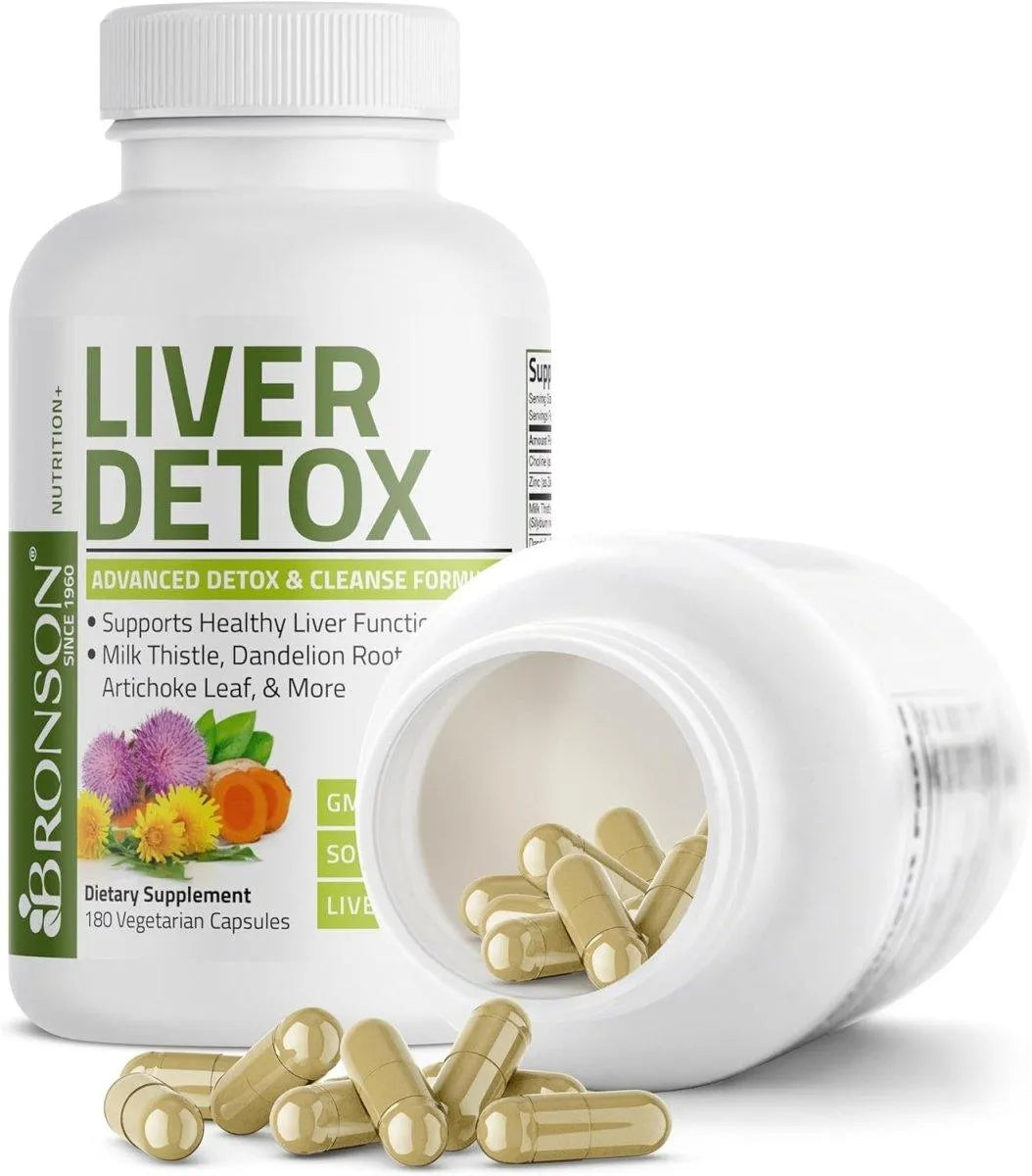 BRONSON - Bronson Liver Detox Advanced Detox & Cleansing Formula 180 Capsulas - The Red Vitamin MX - Suplementos Alimenticios - {{ shop.shopifyCountryName }}