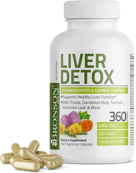 BRONSON - Bronson Liver Detox Advanced Detox & Cleansing Formula 360 Capsulas - The Red Vitamin MX - Suplementos Alimenticios - {{ shop.shopifyCountryName }}