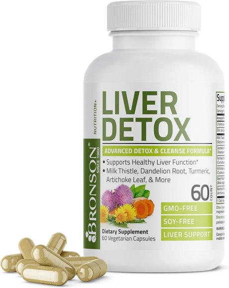 BRONSON - Bronson Liver Detox Advanced Detox & Cleansing Formula 60 Capsulas - The Red Vitamin MX - Suplementos Alimenticios - {{ shop.shopifyCountryName }}