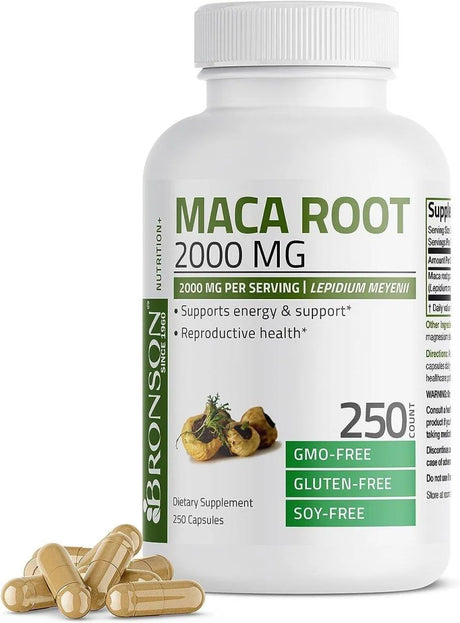 BRONSON - Bronson Maca Root 2000Mg. 250 Capsulas - The Red Vitamin MX - Suplementos Alimenticios - {{ shop.shopifyCountryName }}