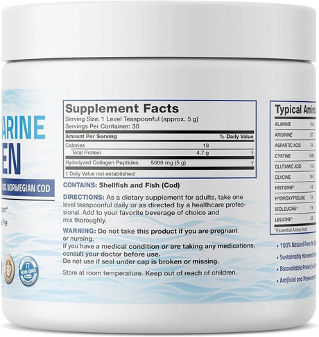 BRONSON - Bronson Marine Collagen Peptides Hydrolyzed Protein Powder 150Gr. - The Red Vitamin MX - Suplementos Alimenticios - {{ shop.shopifyCountryName }}