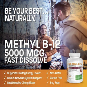 BRONSON - Bronson Methyl B12 5000mcg Vitamin B12 60 Tabletas - The Red Vitamin MX - Suplementos Alimenticios - {{ shop.shopifyCountryName }}