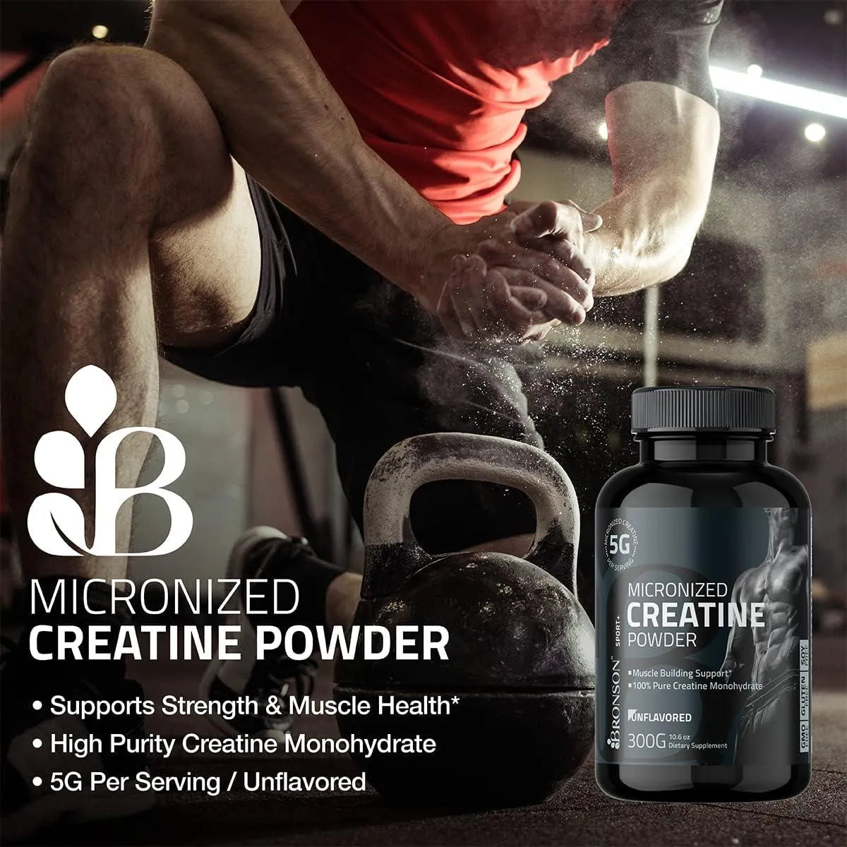 BRONSON - Bronson Micronized Creatine Powder 60 Servicios 300Gr. - The Red Vitamin MX - Suplementos Alimenticios - {{ shop.shopifyCountryName }}