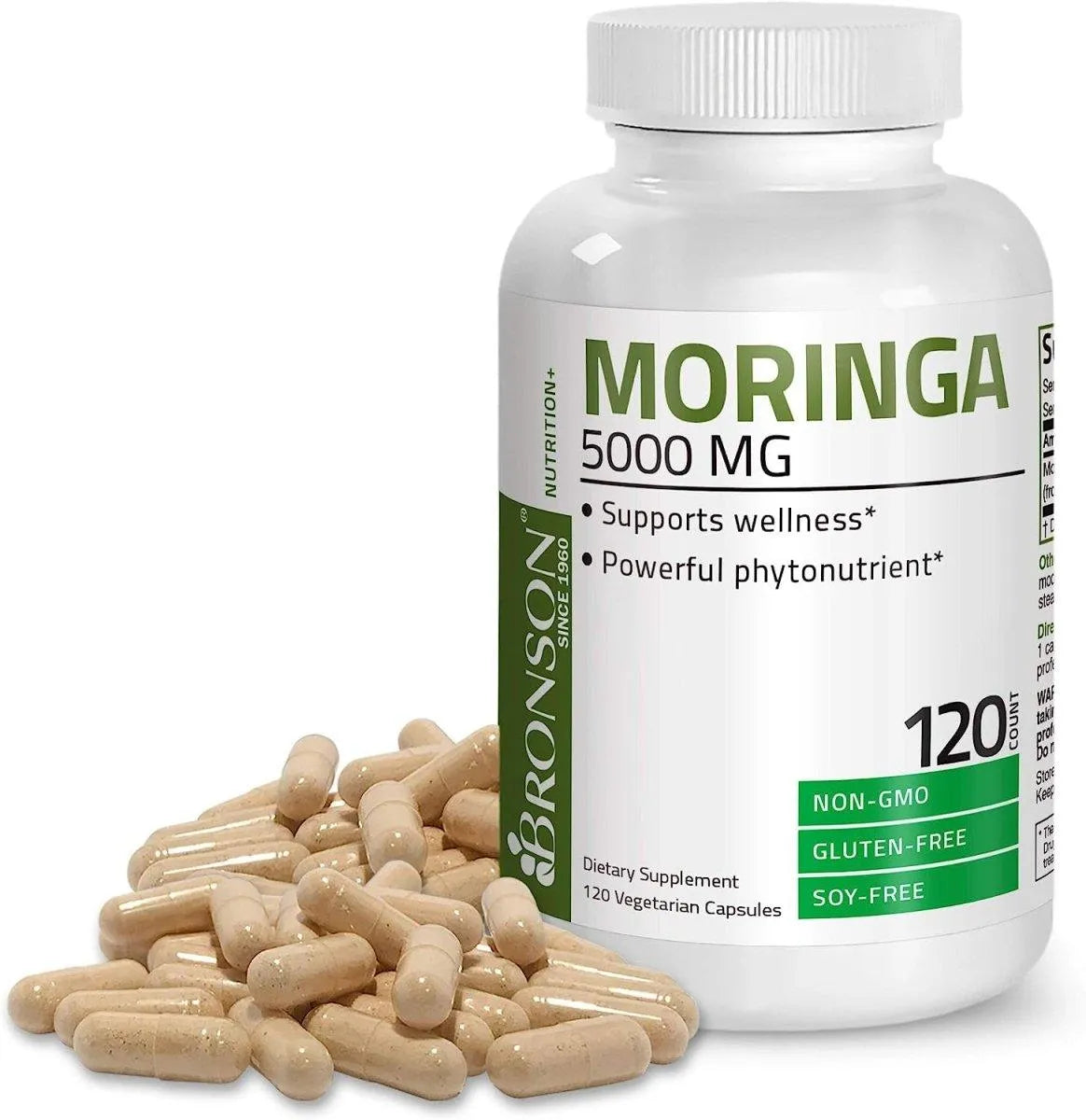 BRONSON - Bronson Moringa Oleifera 5000Mg. 120 Capsulas - The Red Vitamin MX - Suplementos Alimenticios - {{ shop.shopifyCountryName }}