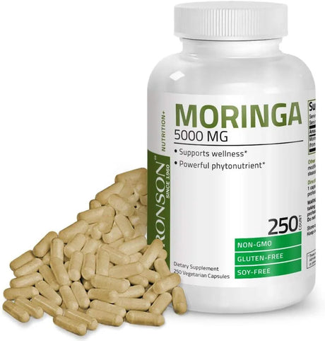 BRONSON - Bronson Moringa Oleifera 5000Mg. 250 Capsulas - The Red Vitamin MX - Suplementos Alimenticios - {{ shop.shopifyCountryName }}