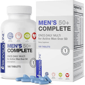 BRONSON - Bronson ONE Daily Mens 50+ Complete Multivitamin 180 Tabletas - The Red Vitamin MX - Suplementos Alimenticios - {{ shop.shopifyCountryName }}