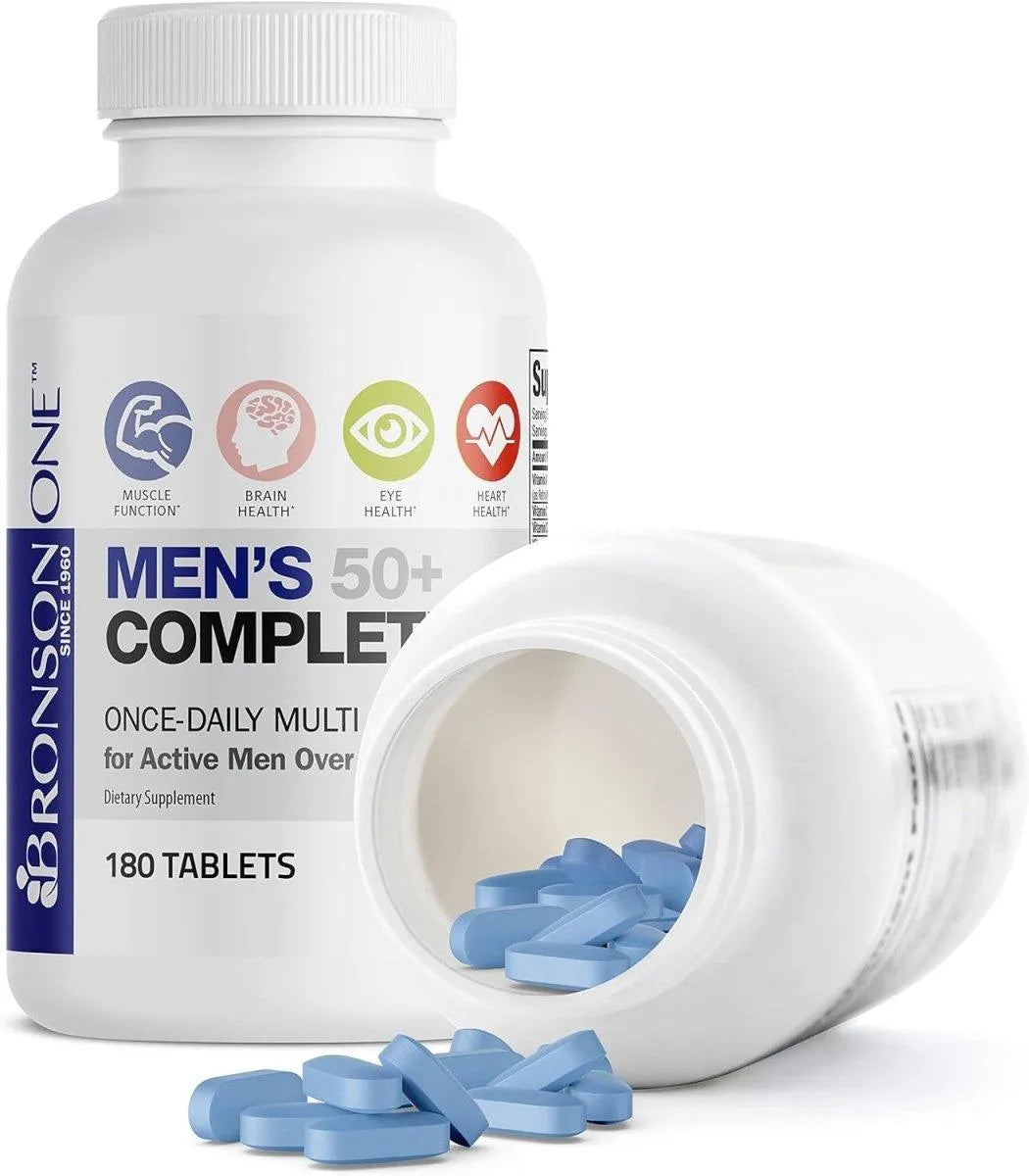 BRONSON - Bronson ONE Daily Mens 50+ Complete Multivitamin 180 Tabletas - The Red Vitamin MX - Suplementos Alimenticios - {{ shop.shopifyCountryName }}