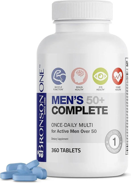 BRONSON - Bronson ONE Daily Mens 50+ Complete Multivitamin 360 Tabletas - The Red Vitamin MX - Suplementos Alimenticios - {{ shop.shopifyCountryName }}