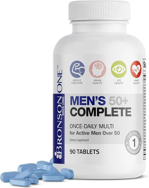 BRONSON - Bronson ONE Daily Mens 50+ Complete Multivitamin 90 Tabletas - The Red Vitamin MX - Suplementos Alimenticios - {{ shop.shopifyCountryName }}