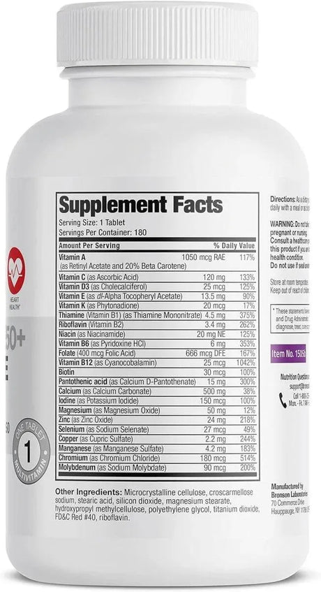 BRONSON - Bronson ONE Daily Women’s 50+ 180 Tabletas - The Red Vitamin MX - Suplementos Alimenticios - {{ shop.shopifyCountryName }}
