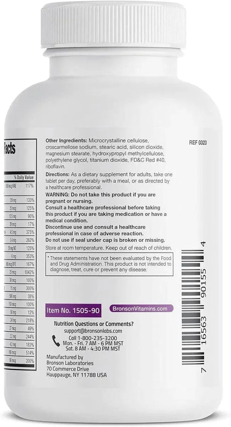 BRONSON - Bronson ONE Daily Women’s 50+ 90 Tabletas - The Red Vitamin MX - Suplementos Alimenticios - {{ shop.shopifyCountryName }}