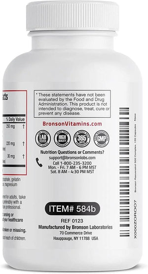 BRONSON - Bronson Resveratrol 500Mg. 120 Capsulas - The Red Vitamin MX - Suplementos Alimenticios - {{ shop.shopifyCountryName }}