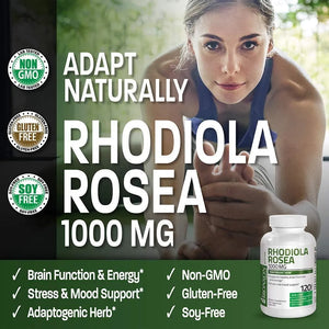 BRONSON - Bronson Rhodiola Rosea 1000Mg. 250 Capsulas - The Red Vitamin MX - Suplementos Alimenticios - {{ shop.shopifyCountryName }}