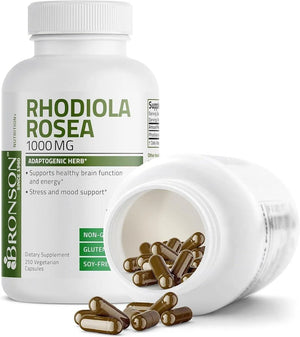 BRONSON - Bronson Rhodiola Rosea 1000Mg. 250 Capsulas - The Red Vitamin MX - Suplementos Alimenticios - {{ shop.shopifyCountryName }}