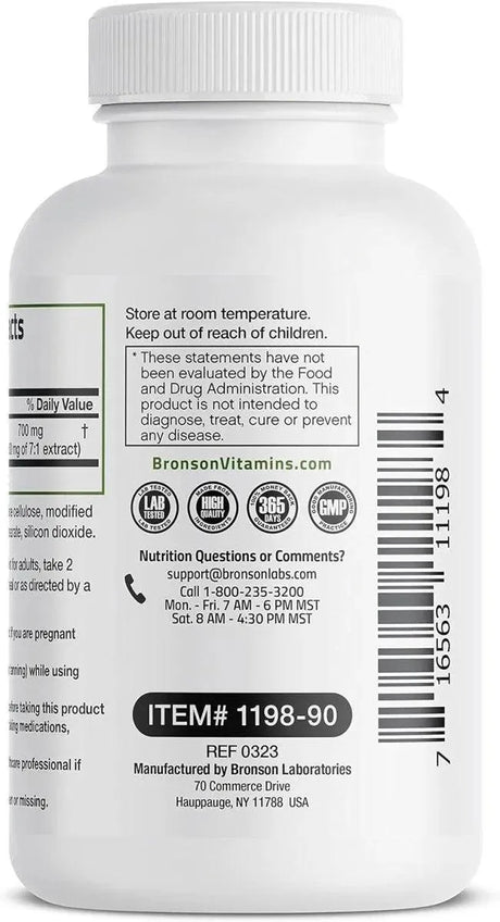 BRONSON - Bronson St. John's Wort 700Mg. 90 Capsulas - The Red Vitamin MX - Suplementos Alimenticios - {{ shop.shopifyCountryName }}