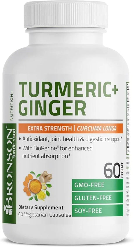 BRONSON - Bronson Turmeric + Ginger 60 Capsulas - The Red Vitamin MX - Suplementos Alimenticios - {{ shop.shopifyCountryName }}