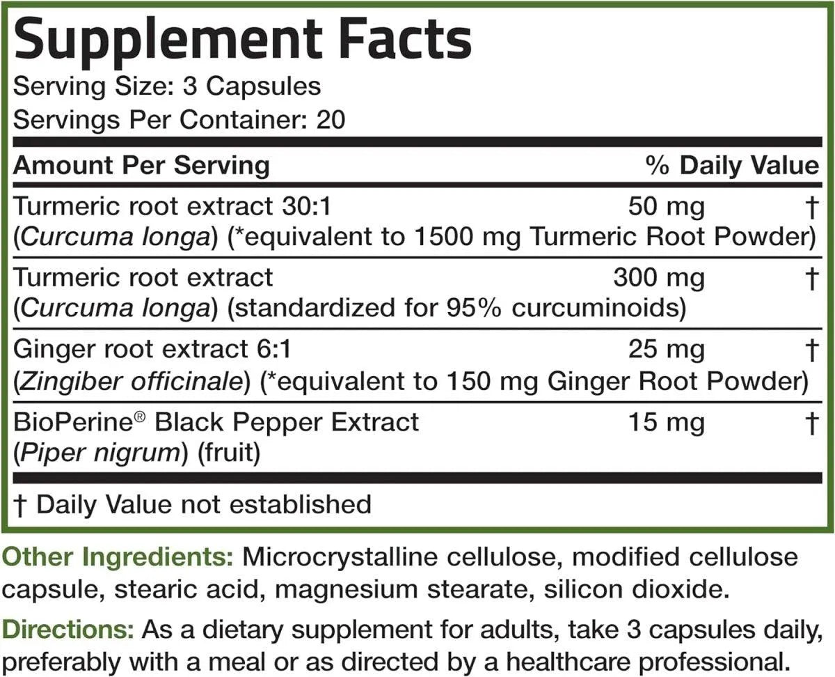 BRONSON - Bronson Turmeric + Ginger 60 Capsulas - The Red Vitamin MX - Suplementos Alimenticios - {{ shop.shopifyCountryName }}