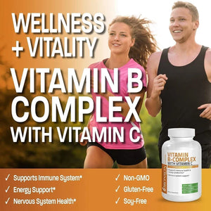 BRONSON - Bronson Vitamin B Complex with Vitamin C 120 Capsulas - The Red Vitamin MX - Suplementos Alimenticios - {{ shop.shopifyCountryName }}