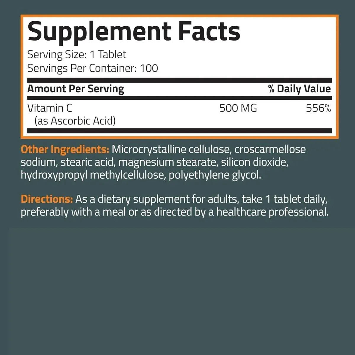 BRONSON - Bronson Vitamin C 500Mg. 100 Tabletas - The Red Vitamin MX - Suplementos Alimenticios - {{ shop.shopifyCountryName }}