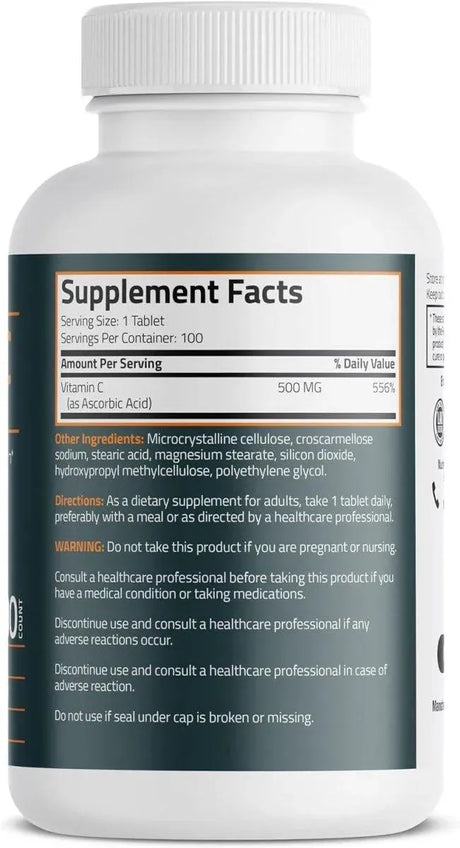 BRONSON - Bronson Vitamin C 500Mg. 100 Tabletas - The Red Vitamin MX - Suplementos Alimenticios - {{ shop.shopifyCountryName }}