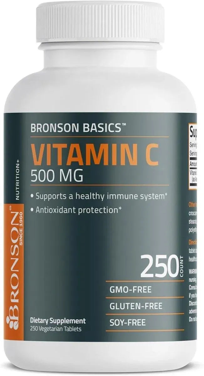 BRONSON - Bronson Vitamin C 500Mg. 250 Tabletas - The Red Vitamin MX - Suplementos Alimenticios - {{ shop.shopifyCountryName }}