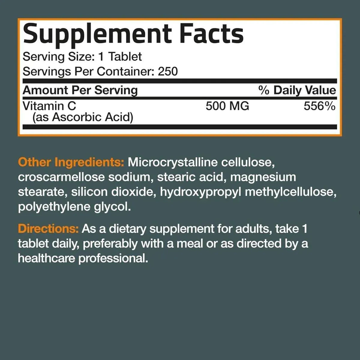 BRONSON - Bronson Vitamin C 500Mg. 250 Tabletas - The Red Vitamin MX - Suplementos Alimenticios - {{ shop.shopifyCountryName }}