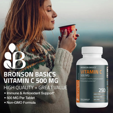 BRONSON - Bronson Vitamin C 500Mg. 250 Tabletas - The Red Vitamin MX - Suplementos Alimenticios - {{ shop.shopifyCountryName }}