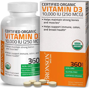 BRONSON - Bronson Vitamin D3 10,000IU 360 Tabletas - The Red Vitamin MX - Suplementos Alimenticios - {{ shop.shopifyCountryName }}