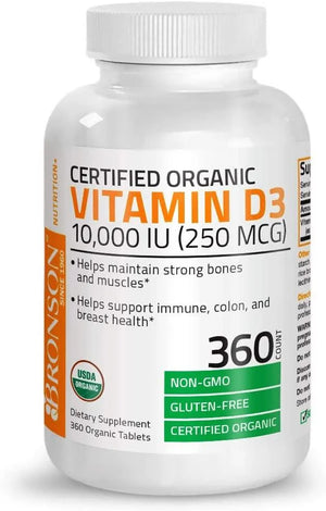 BRONSON - Bronson Vitamin D3 10,000IU 360 Tabletas - The Red Vitamin MX - Suplementos Alimenticios - {{ shop.shopifyCountryName }}