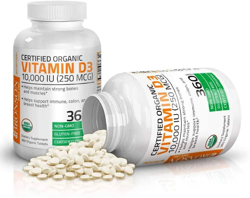 BRONSON - Bronson Vitamin D3 10,000IU 360 Tabletas - The Red Vitamin MX - Suplementos Alimenticios - {{ shop.shopifyCountryName }}