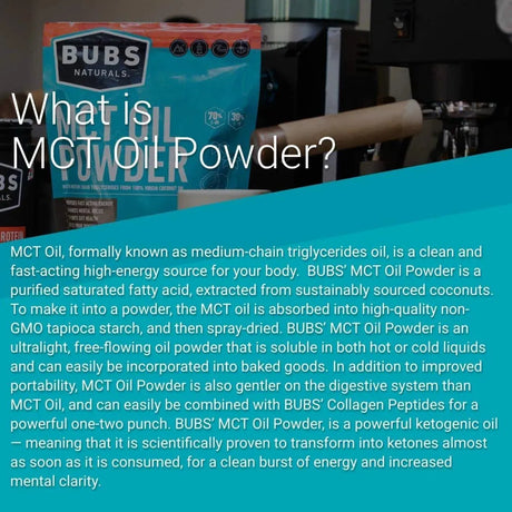 BUBS NATURALS - BUBS Naturals MCT Oil Powder 300Gr. - The Red Vitamin MX - Suplementos Alimenticios - {{ shop.shopifyCountryName }}