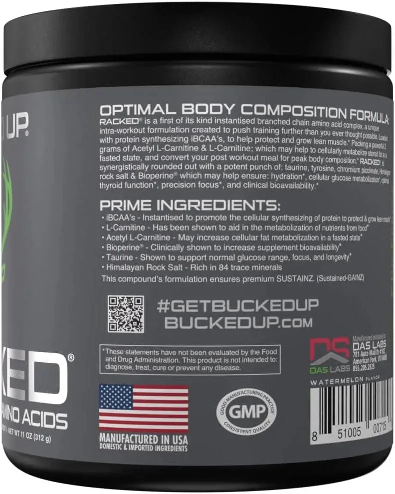 BUCKED UP - Bucked Up- BCAA RACKED Watermelon 30 Servicios 289Gr. - The Red Vitamin MX - Suplementos Alimenticios - {{ shop.shopifyCountryName }}