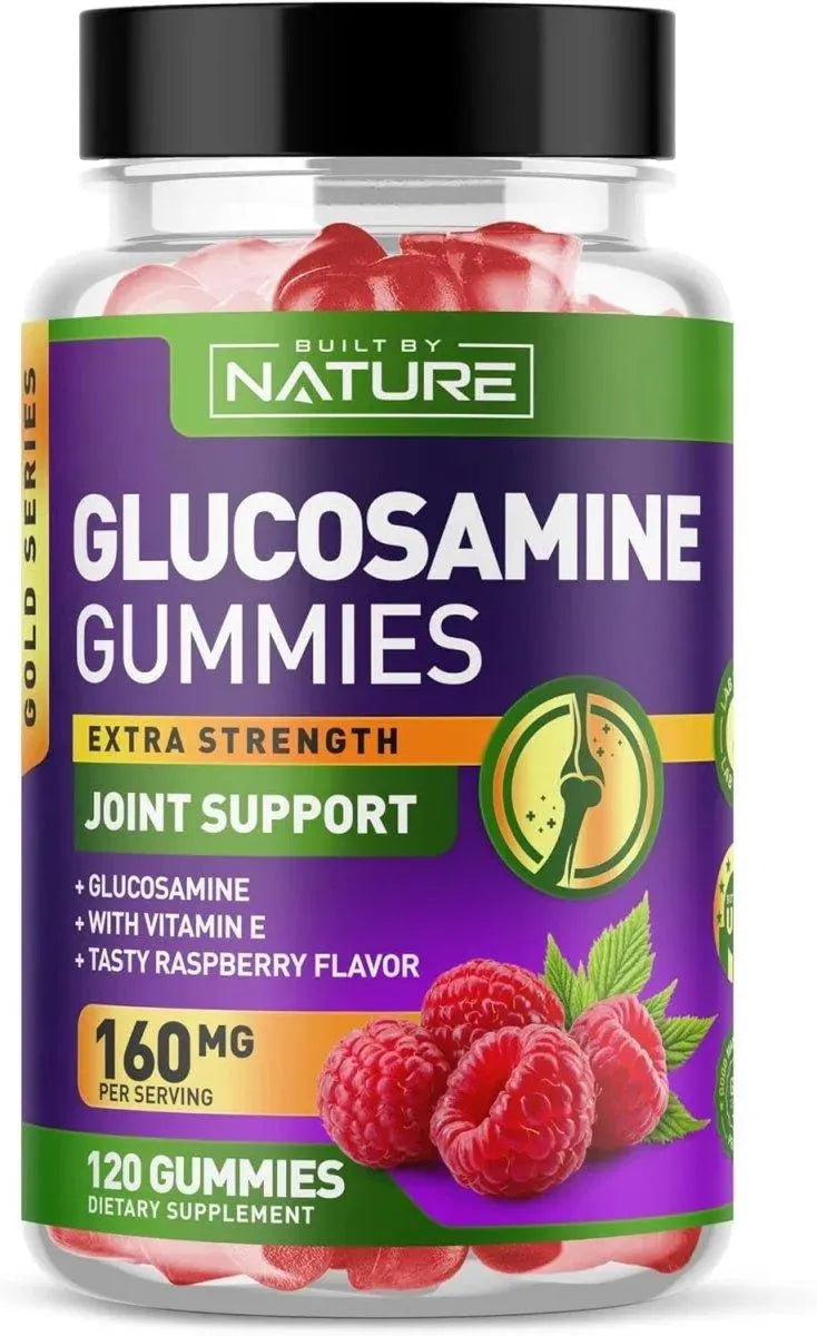 BUILT BY NATURE - Built by Nature Glucosamine Gummies with Vitamin E 120 Gomitas - The Red Vitamin MX - Suplementos Alimenticios - {{ shop.shopifyCountryName }}